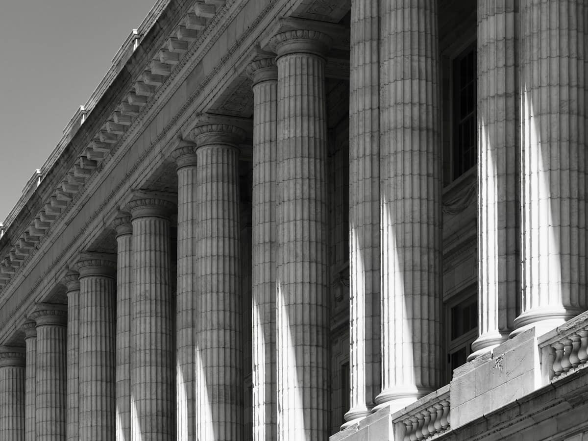 Classical stone columns