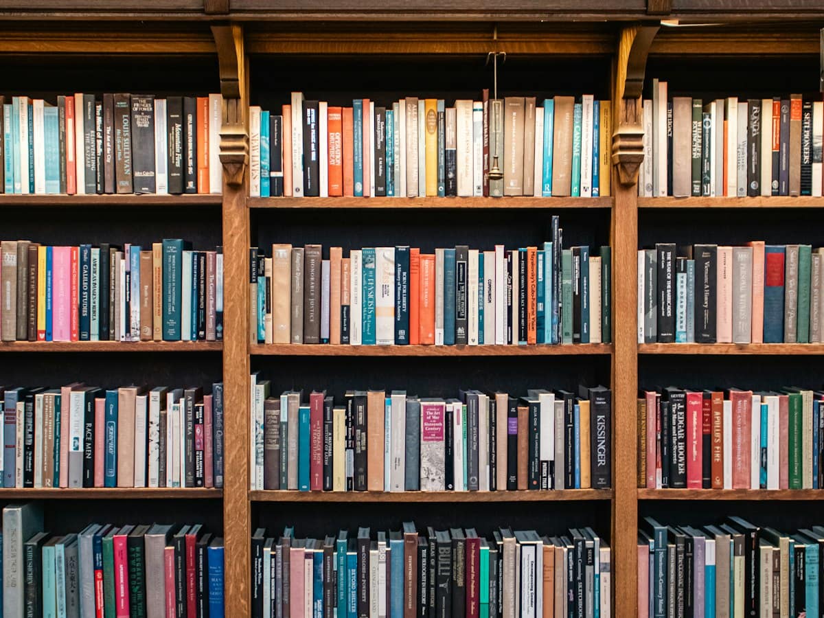 Shelves of books